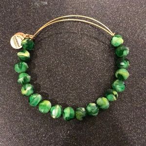 Green Beaded Alex and Ani Bracelet